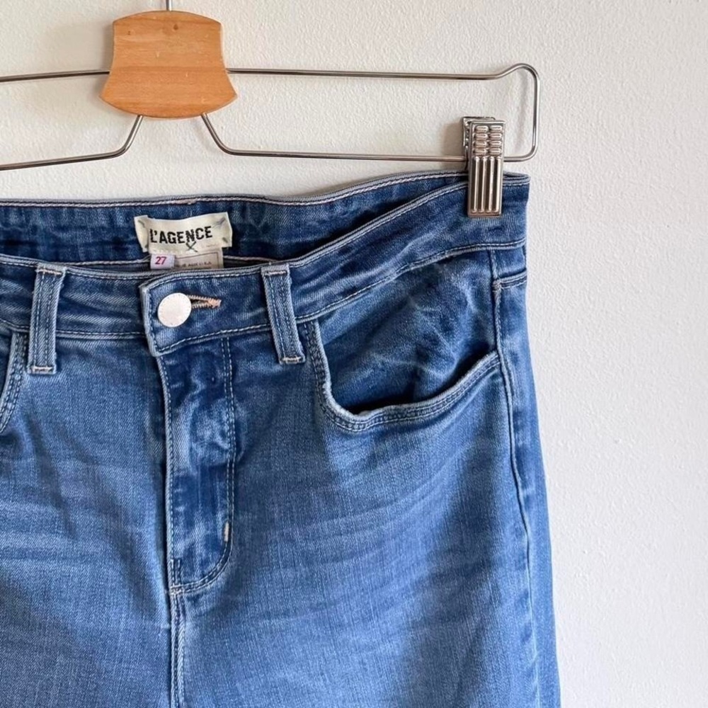 L'Agence Blue High Waisted Skinny Jeans Size 27